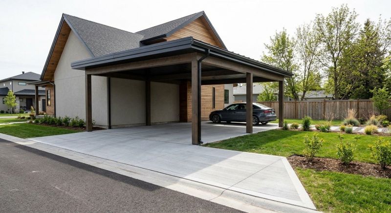 Carport Concrete Installation in Denton, TX