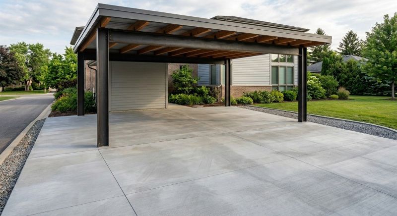 Carport Concrete Installation in Denton, TX