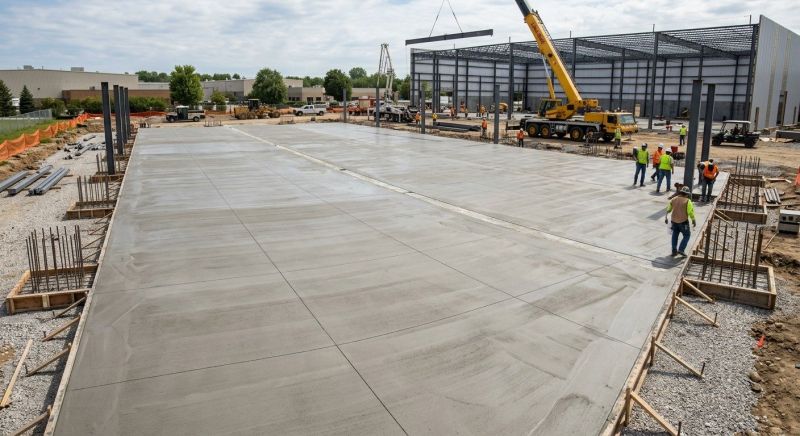 Commercial Slab Construction in Flower Mound, TX