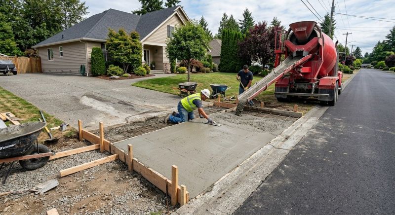 Concrete Apron Installation in Denton, TX