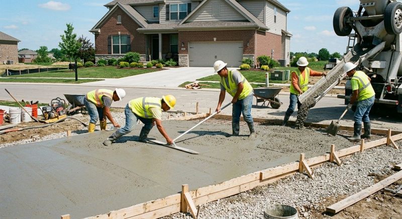 Concrete Driveway Installation in Denton County, TX