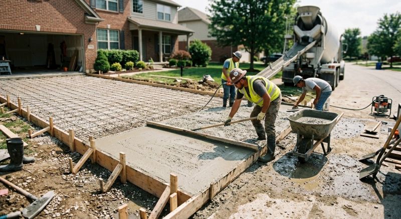 Concrete Driveway Installation in Flower Mound, TX
