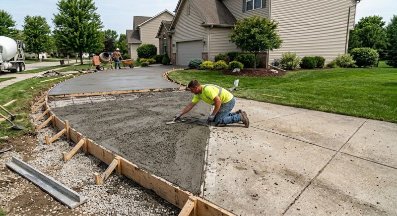 Concrete Driveway Installation in Flower Mound, TX