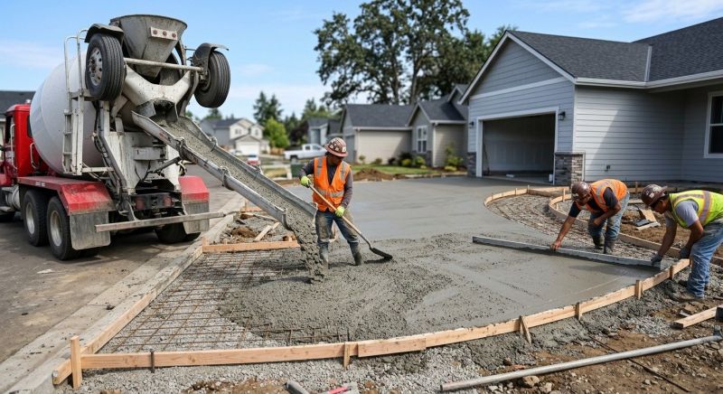 Concrete Driveway Pouring in Denton, TX