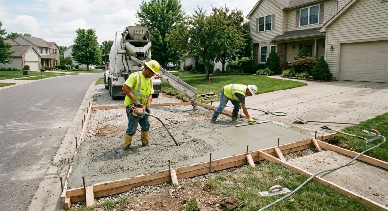 Concrete Driveway Pouring in Denton, TX