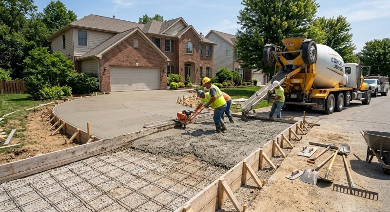 Concrete Driveway Replacement in Rhome, TX