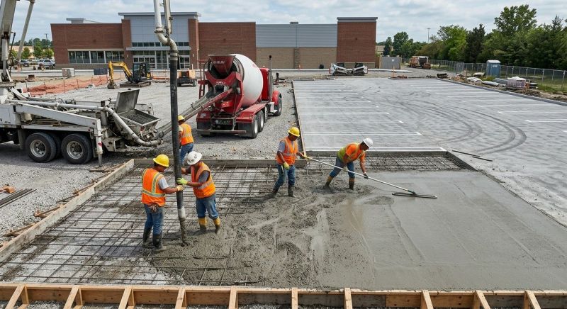 Concrete Parking Lot Paving in Lewisville, TX