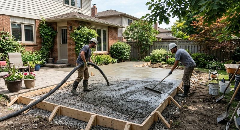 Concrete Patio Installation in Roanoke, TX