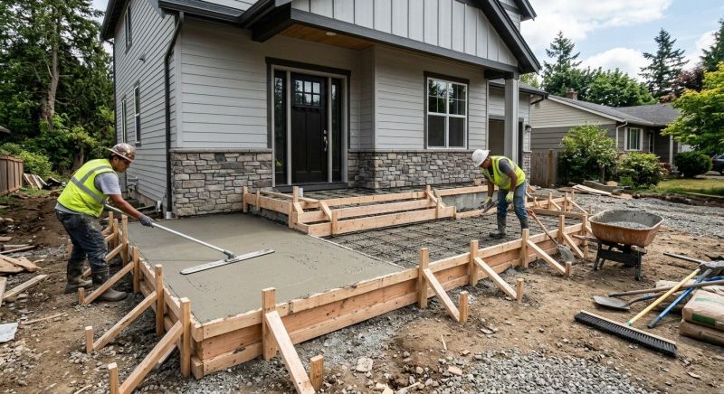 Concrete Porch Construction in Denton, TX