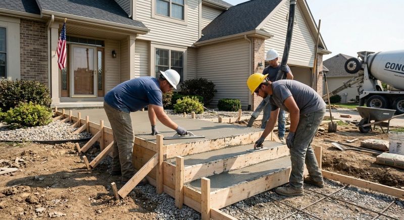 Concrete Porch Installation in Justin, TX