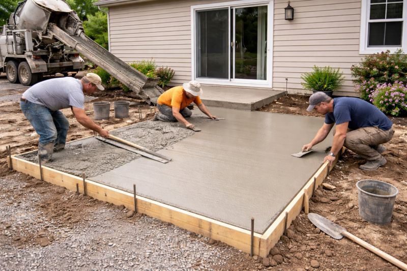 Concrete Porch Installation in Roanoke, TX
