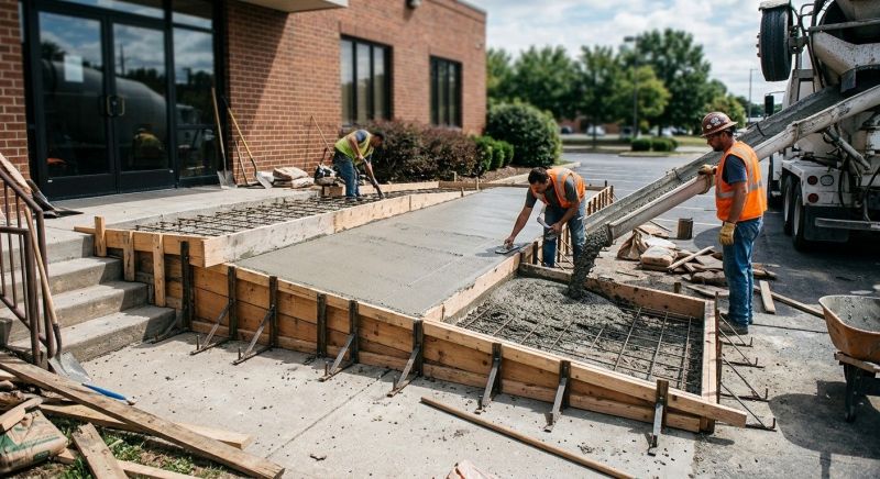 Concrete Ramp Installation in Krum, TX