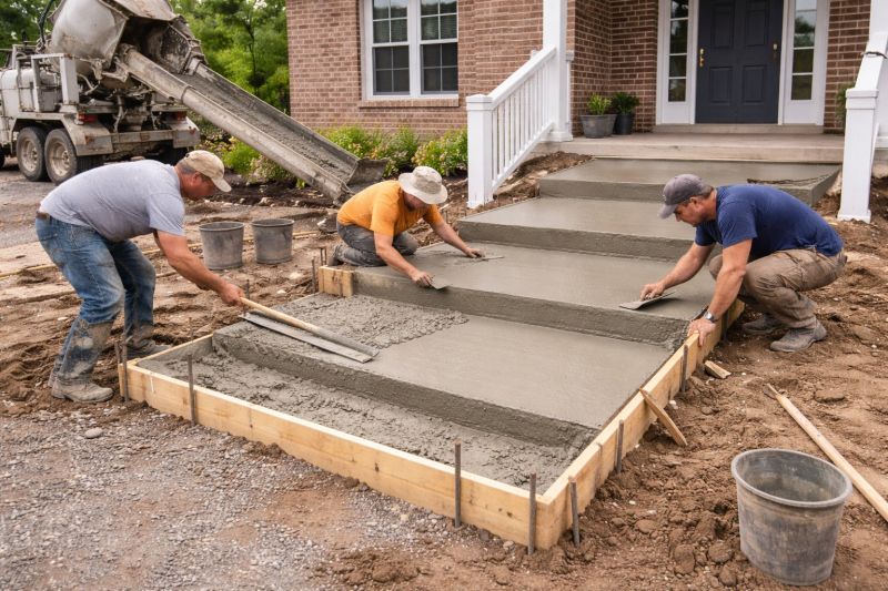 Concrete Stairs Construction in Flower Mound, TX