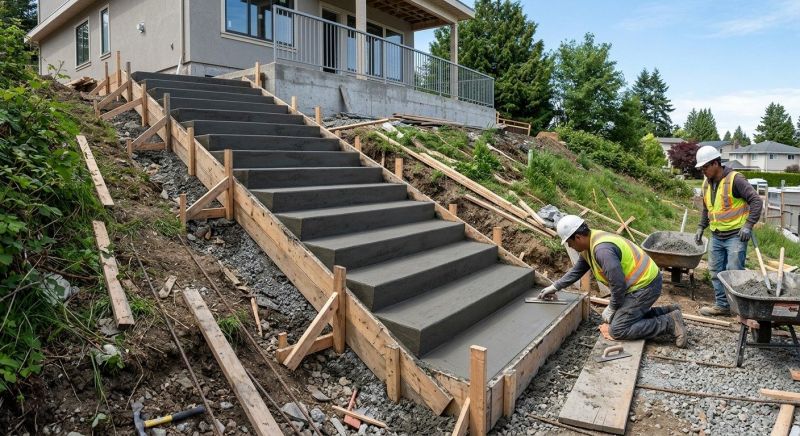 Concrete Stairs Installation in Coppell, TX