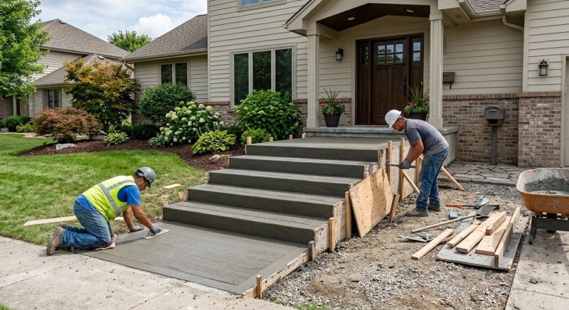 Concrete Stairs Installation in Denton County, TX