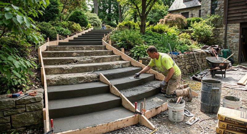Concrete Stairs Installation in Denton, TX