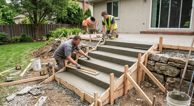 Concrete Stairs Installation in Denton, TX