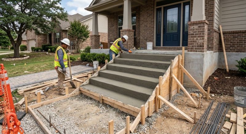 Concrete Stairs Installation in Rhome, TX