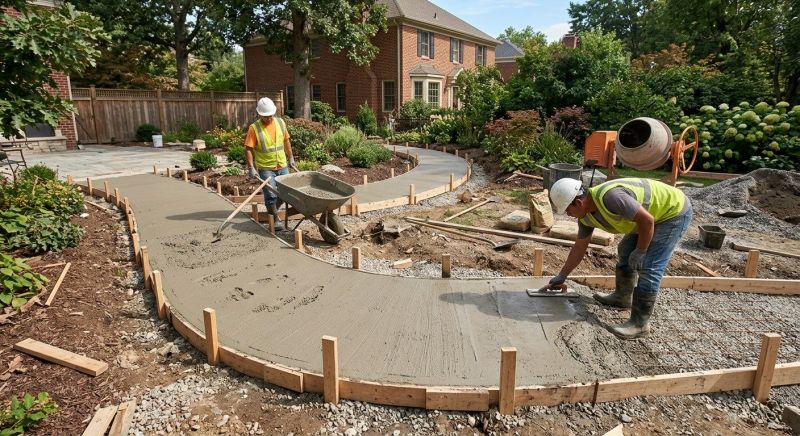 Concrete Walkway Installation in Denton, TX