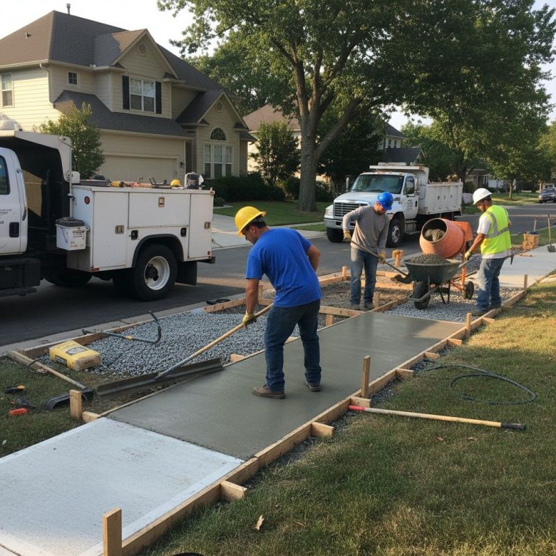 Concrete Walkway Installation in Rhome, TX