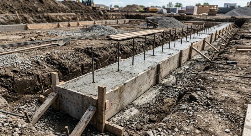 Foundation Footer Installation in Denton, TX