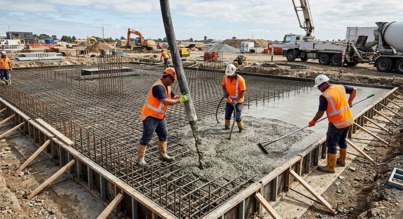 Foundation Pouring in Denton, TX
