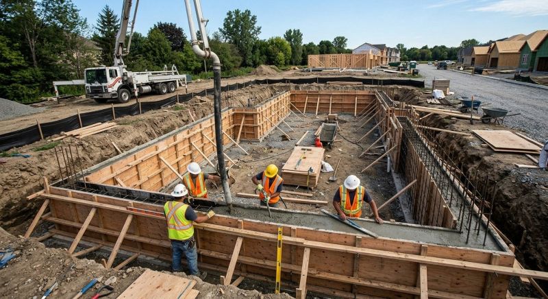 Poured Foundation Installation in Denton, TX