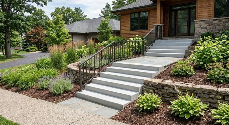 Poured Steps Installation in Krum, TX