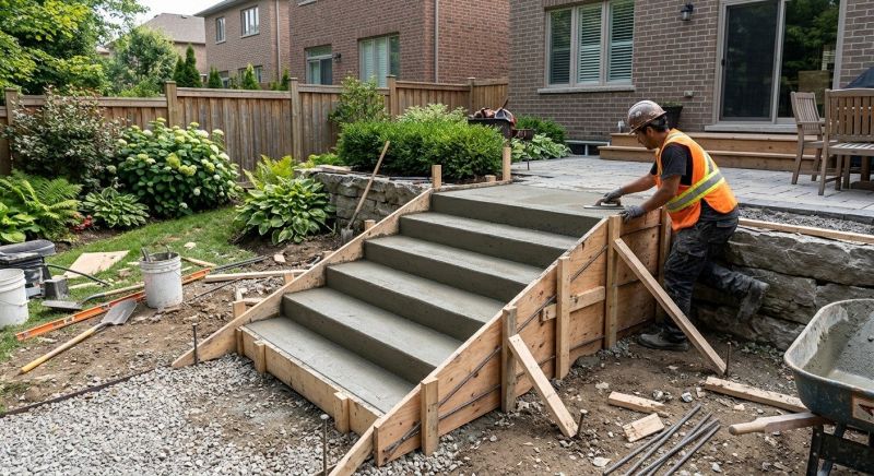 Poured Steps Installation in Ponder, TX
