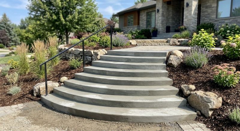 Poured Steps Installation in Rhome, TX