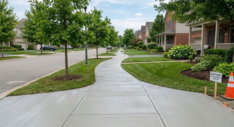 Sidewalk Construction in Flower Mound, TX