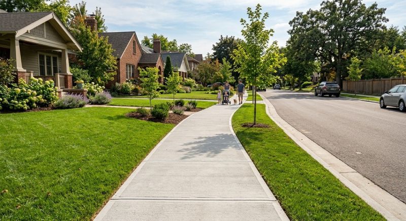 Sidewalk Construction in Lewisville, TX
